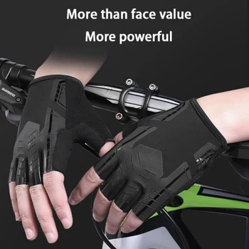 

Bike Gloves Half Finger With Anti-Slip Shock-Absorbing Pad Breathable Outdoor Summer Cycling Gloves Outdoor