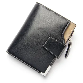 

Men Vertical Wallet Multifunction purse short male clutch leather wallet mens money bag