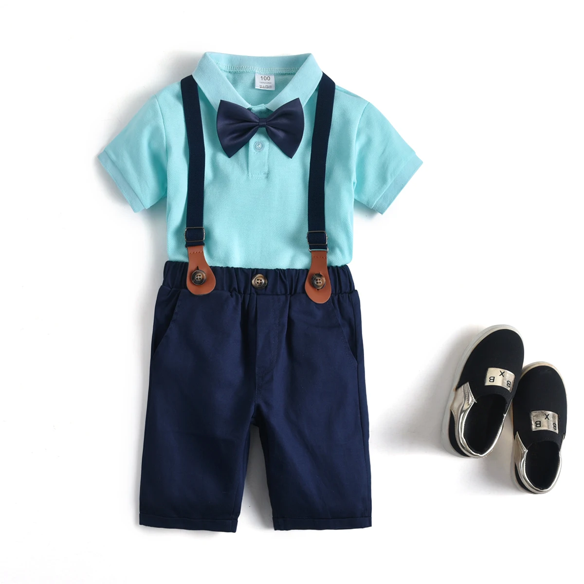 

Boys Suit for 1st Birthday Party Summer Sleeveless Shirt and Shorts Set Children Clothing Baby Boy Costume Clothing 2021 New Set