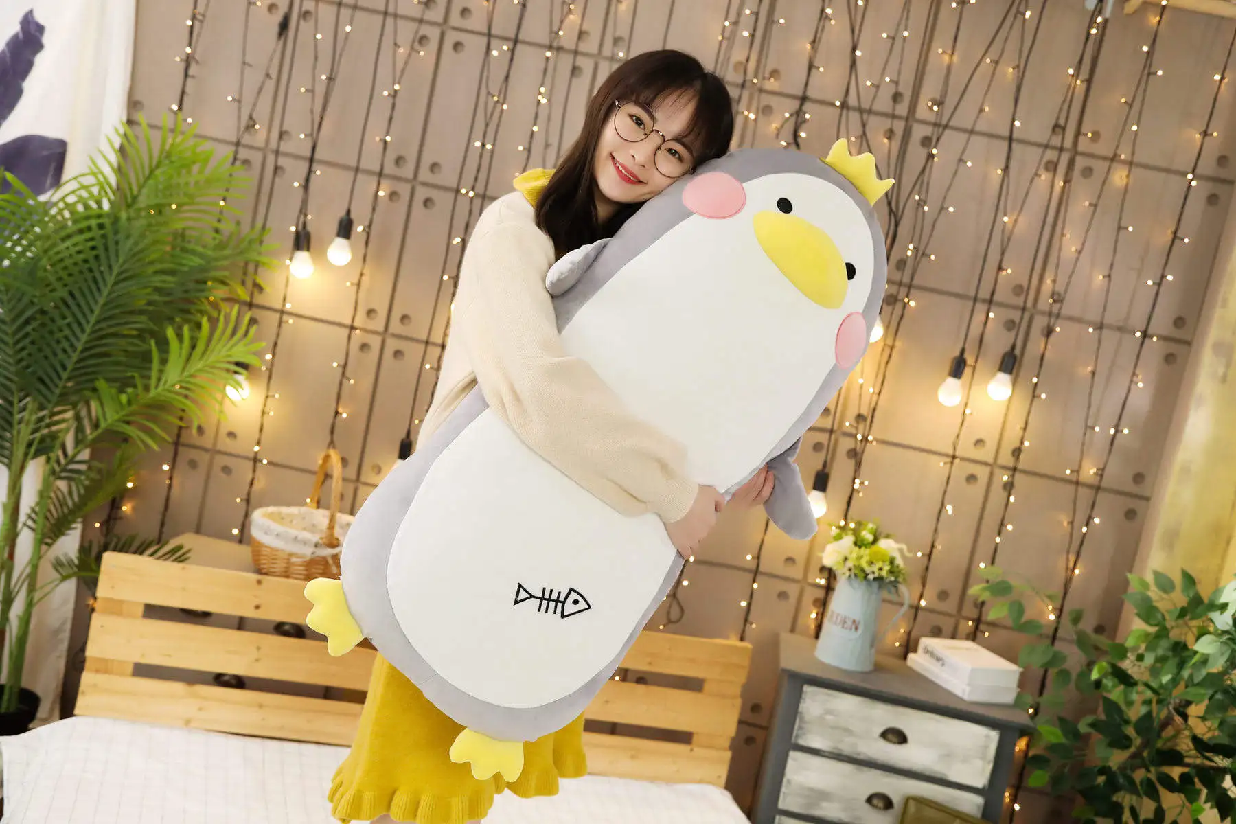 45-100CM Soft Big Penguin Plush Toys Stuffed Cartoon Animal Doll Sleep Pillow Fashion Toy for Kids Baby Lovely Christmas Gifts