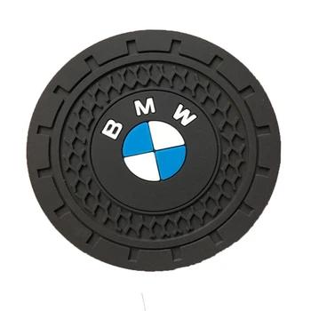 

1pcs 7cm Silicone Car non-slip water coaster Mat pad For BMW M E39 E36 E60 E90 E3A4 E46 F30 F10 F20 X5 E53 Car Accessories