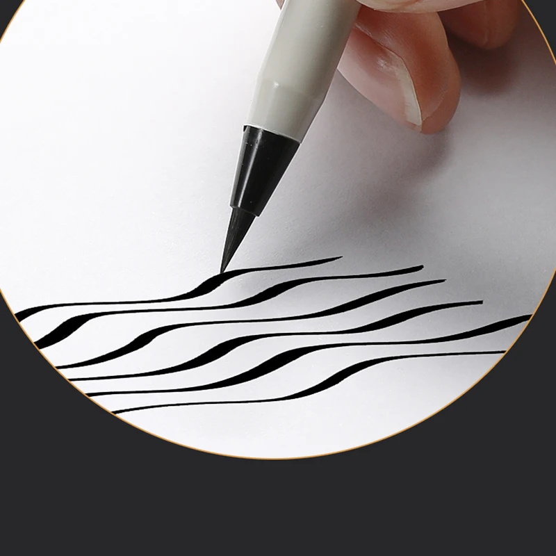 1 Pcs Multifunction Brush Pen Calligraphy Pen Markers Art Writing Office School Supplies Stationery Student Hook line pen 1