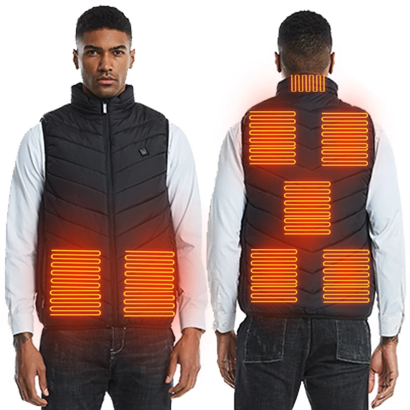 

Outdoor Warm Smart Heated Vest Camping Heating Suit Winter Jacket Sport Wear Thermal Electric Waterproof USB Charging Fever Vest
