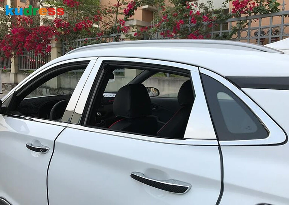 Для Hyundai Kona Энсино Кауаи внедорожник 2017 2018 2019 2020 Нержавеющая сталь Полный оконной