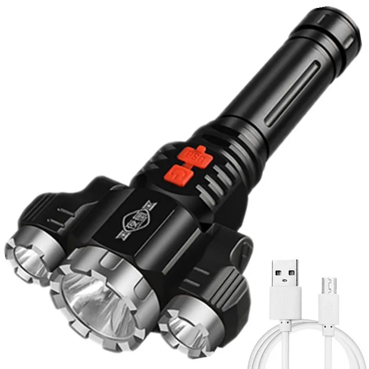 Мощный суперъяркий светодиодный фонарик лм перезаряжаемый от USB 3 СИД лампы