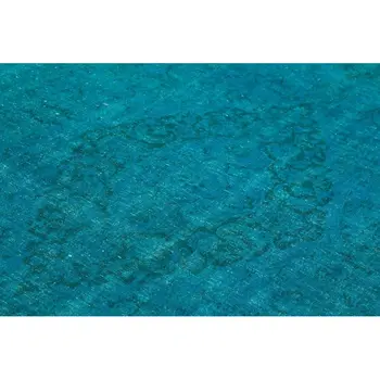 

287x390 Cm Turquoise Handmade Overdyed Large Area Rug-9x13 Ft