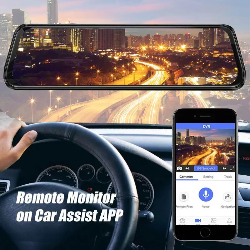  Android 8.1 Car DVR Camera 4G ADAS 10 Inch Stream Media Rear View Mirror 1080P WiFi GPS Dash Cam Re