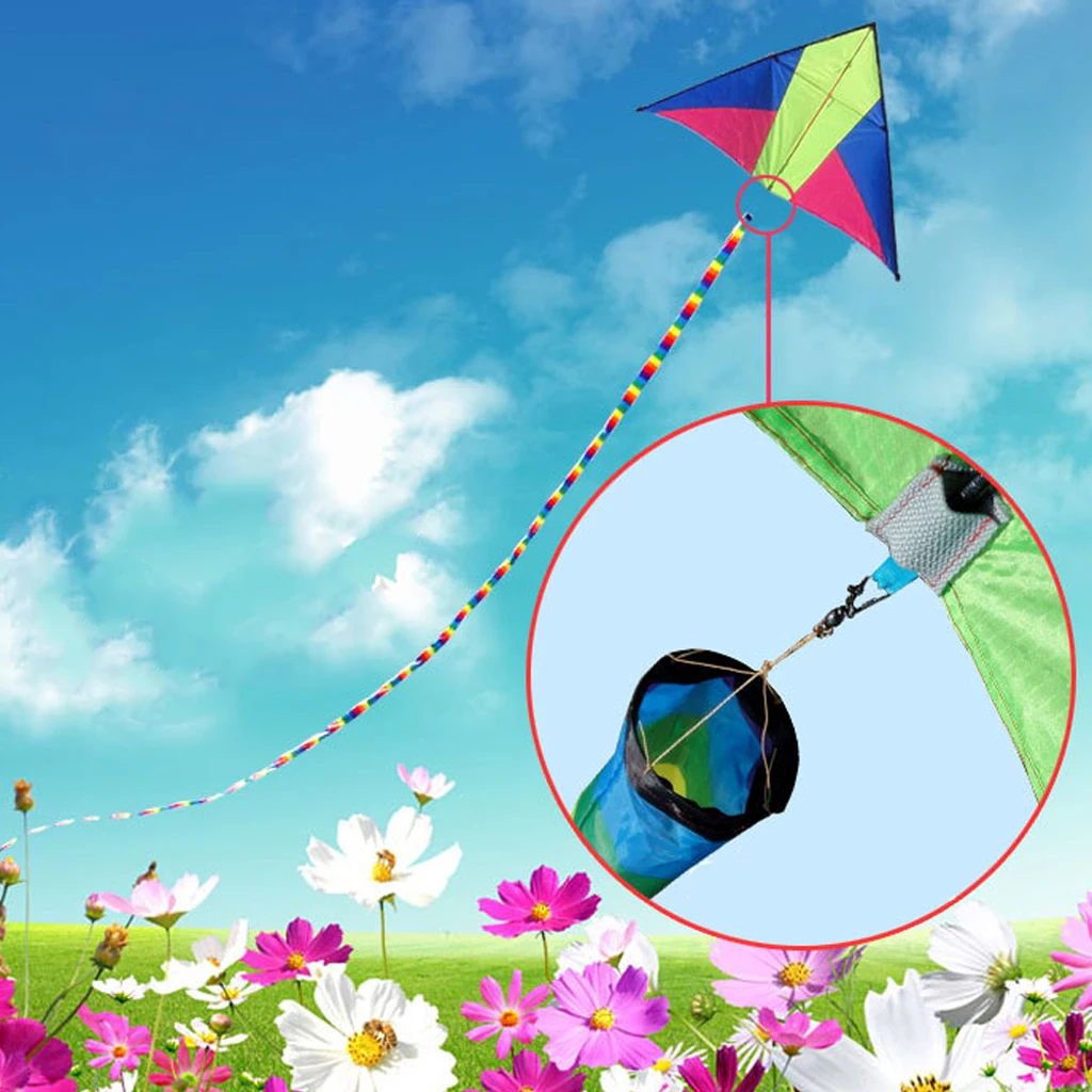 3Pcs 10m+15m Nylon Kite Tail Single Line Delta Kite Accessories Outdoor Toys