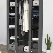 172x134x43cm quarto armário de armazenamento de roupas de múltiplos propósitos não tecido pano guarda-roupa dobrável portátil organizador de roupas hwc