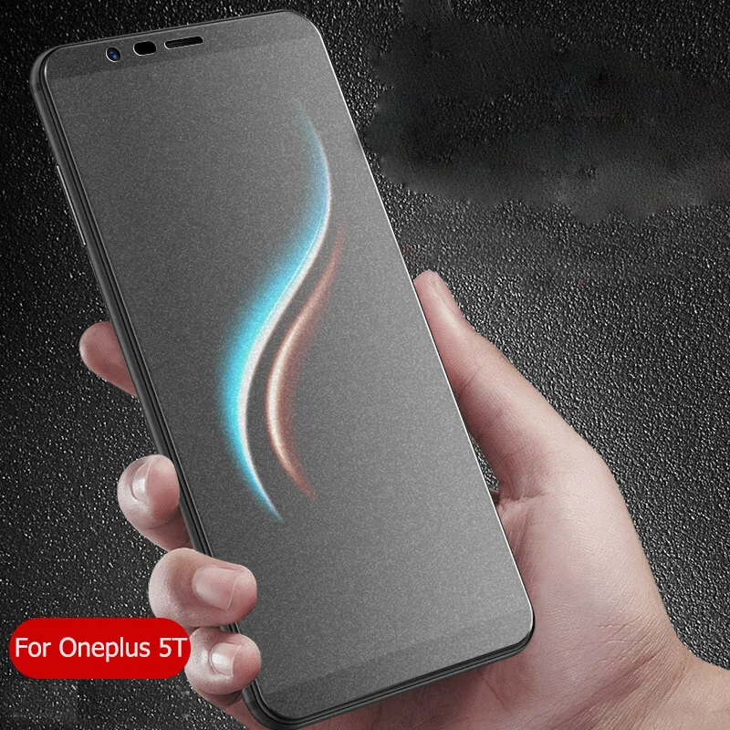 UVR Full Cover Matte Glass For Oneplus 7 5 5T 6 6T Tempered Glass No Fingerprint Screen Protector One Plus 7 5 6T Frosted Film