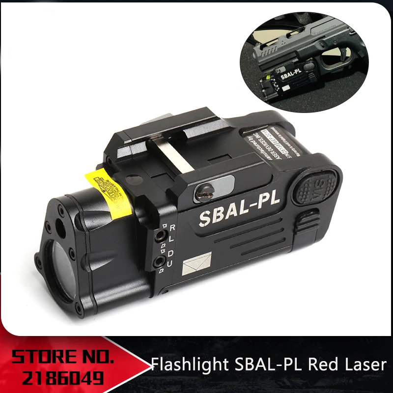 US $65.51 Tactical Laser Flashlight SBALPL Hunting Weapon Light Combo Red Laser Pistol Constant Strobe Gun Light Picatinny Rail