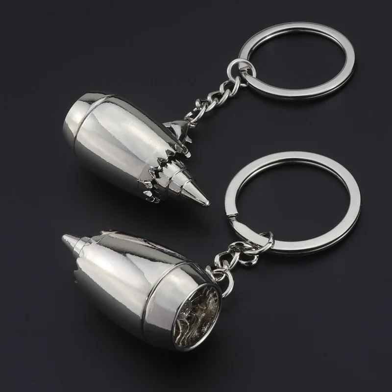 MiFaViPa Fashion Keyring Airplane Turbine Keychain Metal Engine Metal Accessory Areoengine Turbo Key Chains for Aviatior Lovers (5)