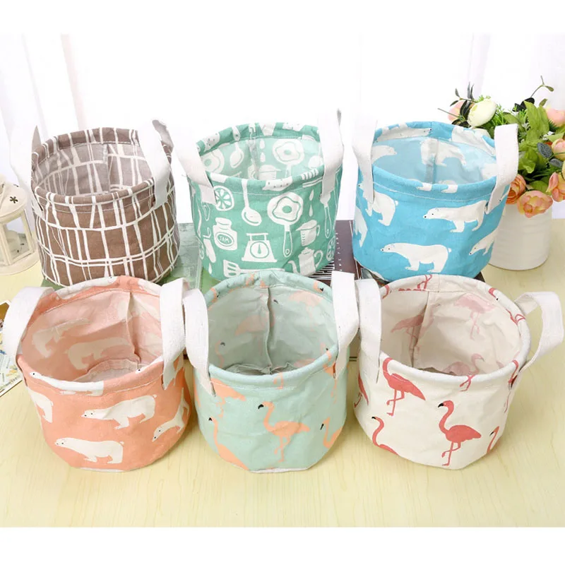Складные корзины для хранения корзина белья с мультяшным принтом настольная