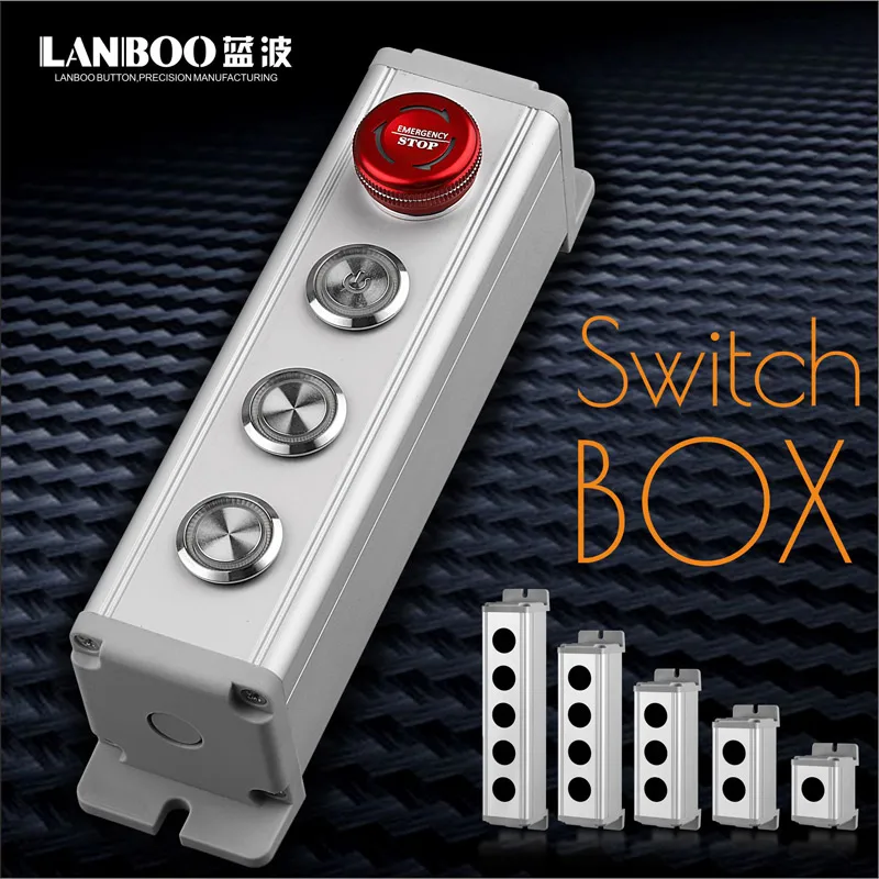 Водонепроницаемый кнопочный переключатель LANBOO из алюминиевого сплава с 5