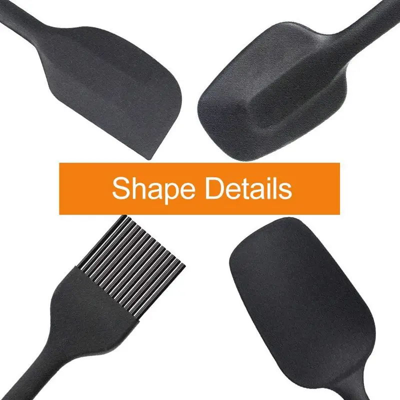 Silicone Pastry Spatula, Set Of 5 Heat Resistant Silicone Kitchen Spatula 500 F For Pastry Spatula Cooking, Spatula Spoon, Anti