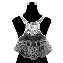 Emboidery воротник для шеи diy поддельные съемные воротники водорастворимые Женская бутоньерка трехмерные кружевные аксессуары