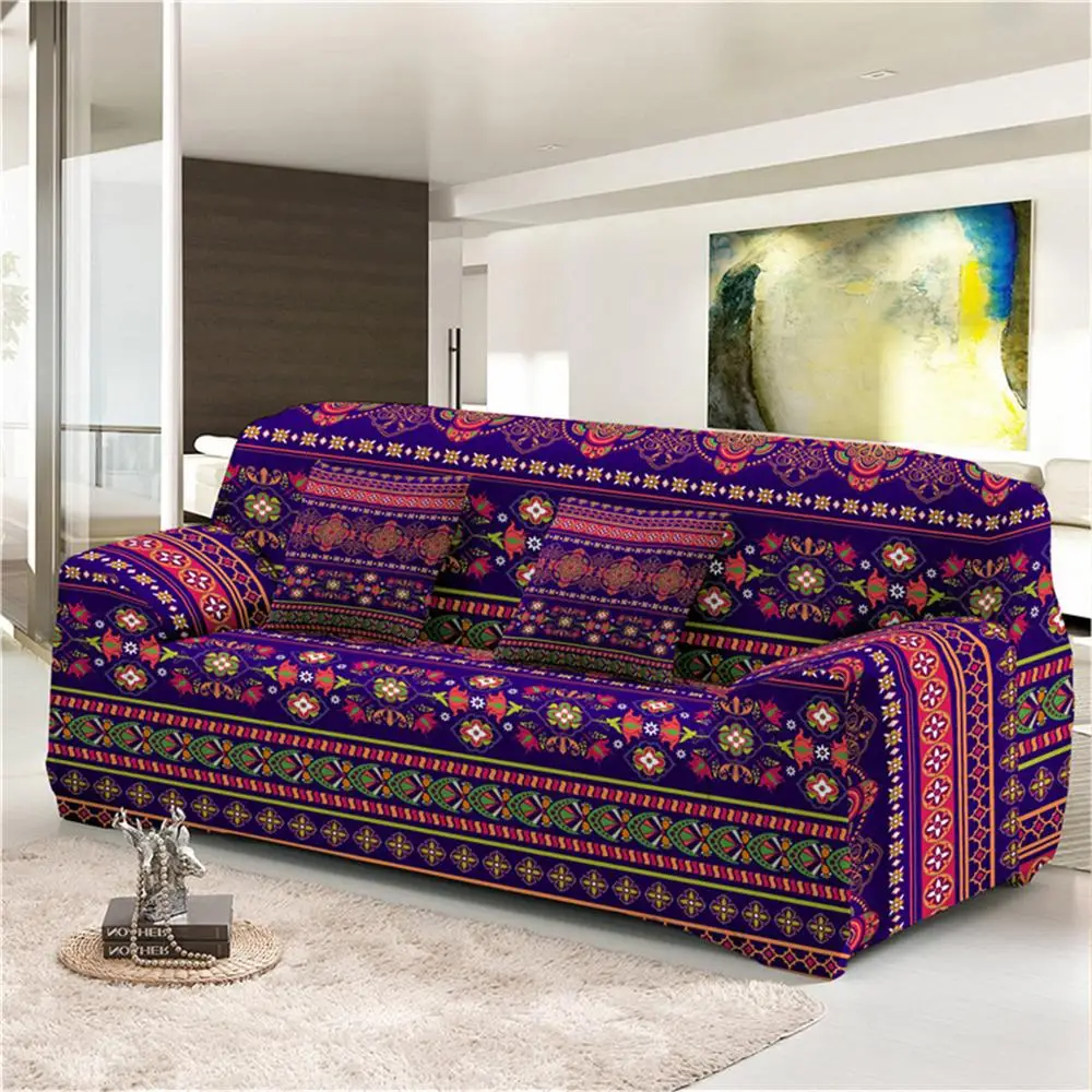Boniu геометрический покрывала для дивана стрейч протектор мебели из полиэстера в богемском стиле с изображением слона диван крышка M l XL XXL XXXL XXXXL для Гостиная 1/2/3/4 местный - Цвет: SC002-11