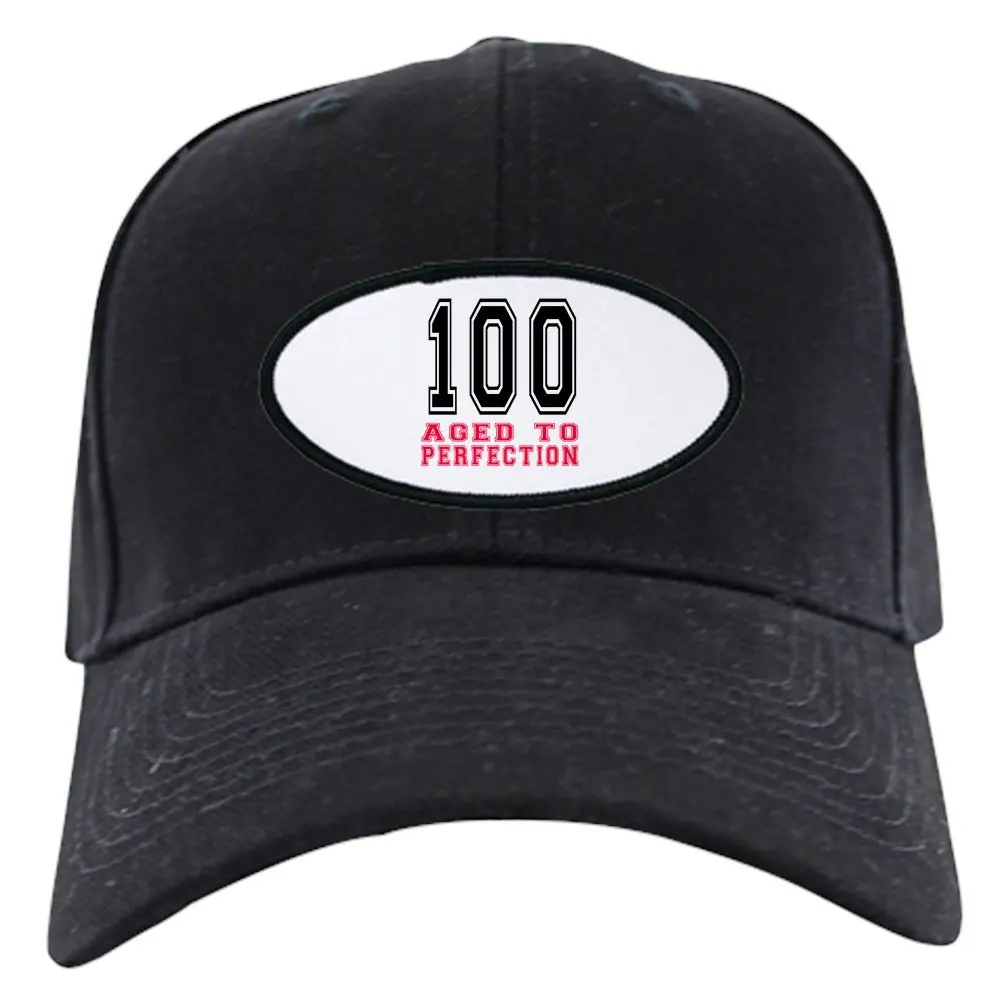 100 в возрасте до совершенства дизайн на день рождения Черная кепка бейсболка, новинка Черная кепка