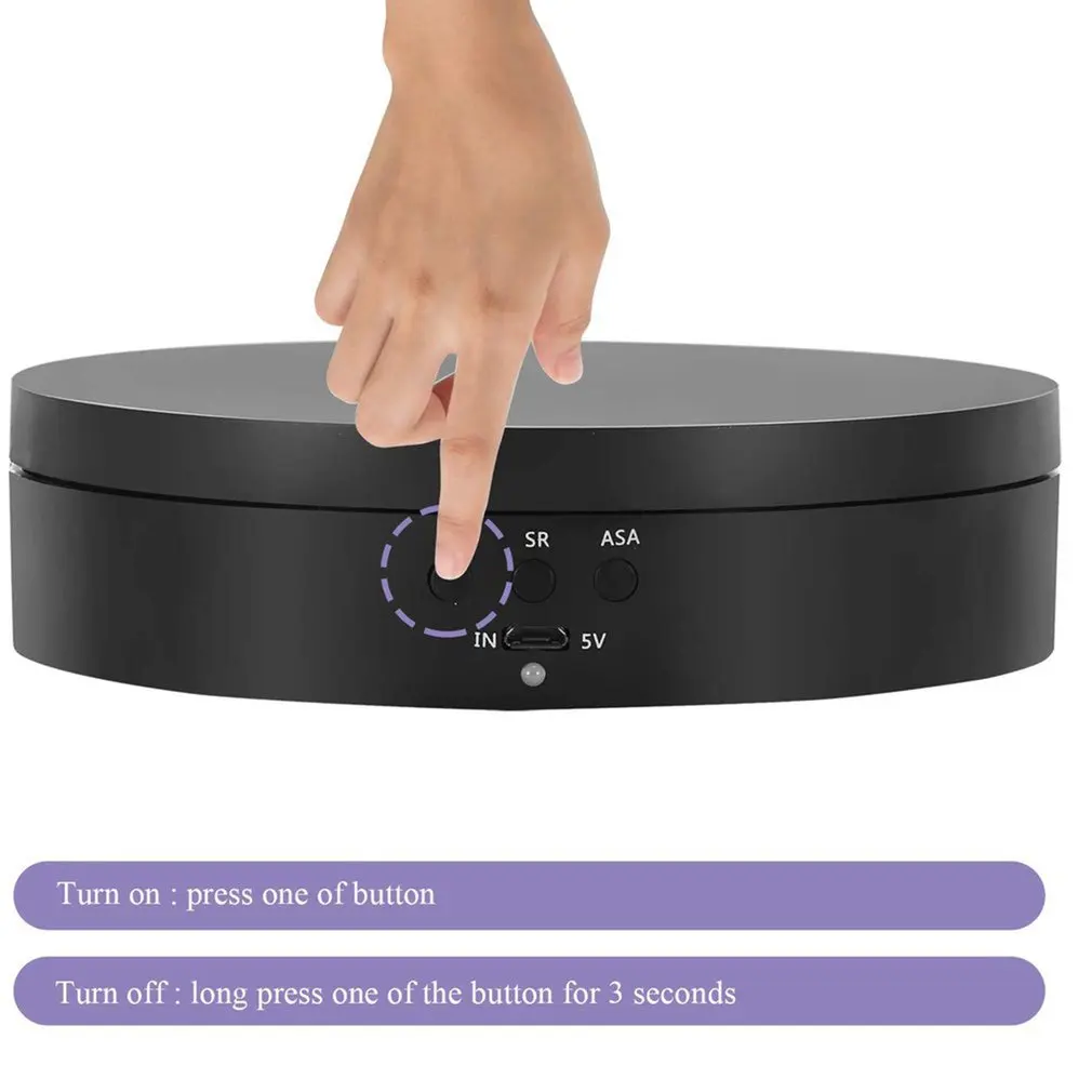 3 Speed Electric Rotating Display Stand 360 Degree Jewelry Turntable Rotating Base Rotary Table For Photography Video Shoot Prop jewelry display stand,rotating display stand