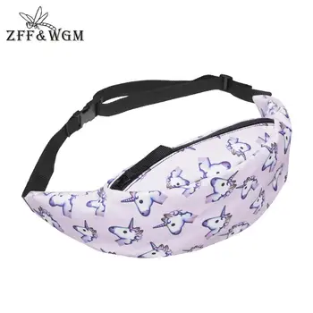 

ZFF&WGm 3D Print Designer Waist Bag For Women Luxury Minimalist Mobile Phone Waist Bag For Men Leather Animal Prints Luxury Deis