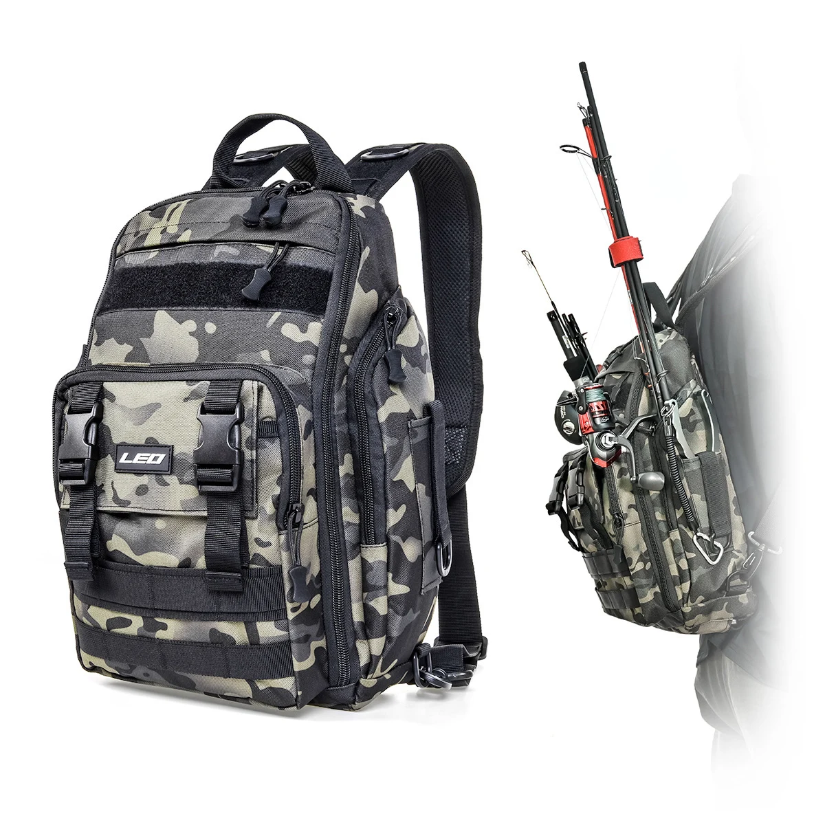 Large Capacity 9L Multifunction Dark Night Camouflage Fishing Bag