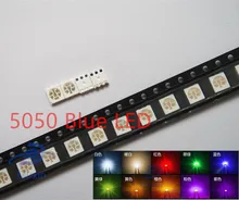 500pcs smd 5050 rgb 칩 led PLCC-6 smd5050 led 3 색 60ma dc 2 v 빨간색 녹색 파란색 led 발광 다이오드 램프 pcb smt 구슬(China)