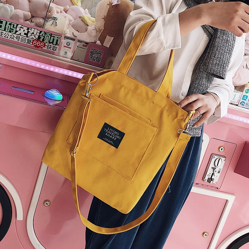 Для женщин Single-сумка тканевая через плечо сумки на плечо для любителей литературы и искусства буквенным принтом студентов Сумки-холсты хозяйственная сумка брезентовый мешок, комплект