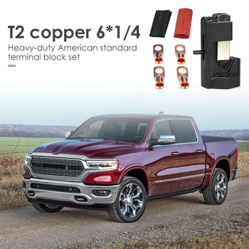 

Convenient Replace Car Accessories 4pcs 6AWGx1/4 Heavy Duty Copper Battery Cable Ends with Hammer Type Lug Crimper