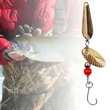 

40% Discounts Hot! 5cm 360 Degree Rotating Spinner Spoon Metal Fishing Lure Fish Swim Bait Tackle