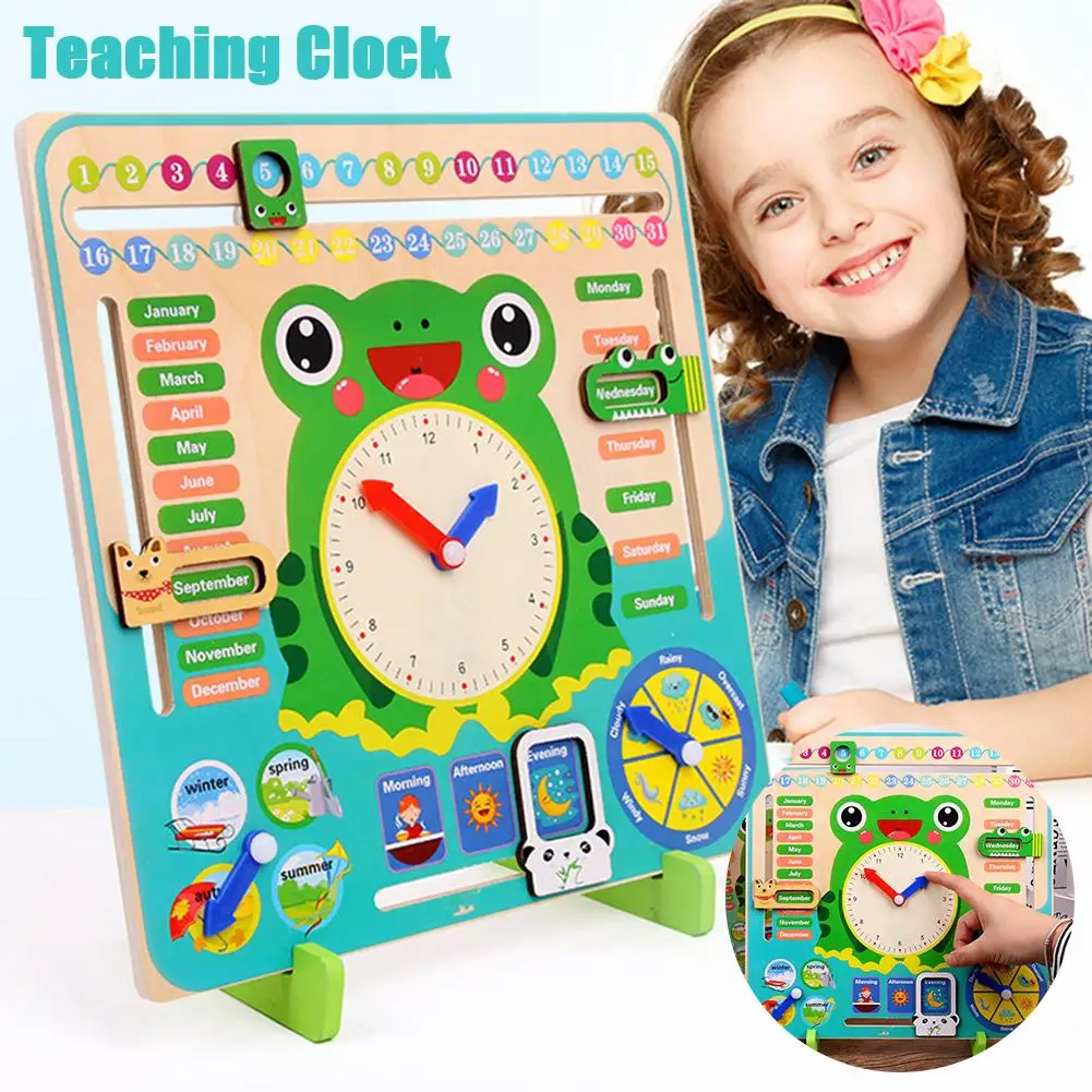 

Children Multi-function Early Education Toys Calendar Teaching Clock Children's Calendar Christmas's Gift For Kids Students