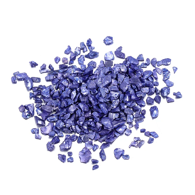 20/50g Glass Metal Crushed Stone Filler DIY Table Decoration Cake Fruit Coaster Filling Decorative Crystal For Epoxy Resin Mold Light blue