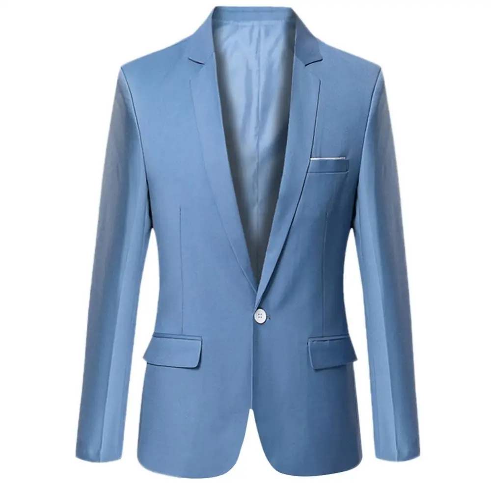 Mens Blazer Autumn Long Sleeve Lapel Jacket