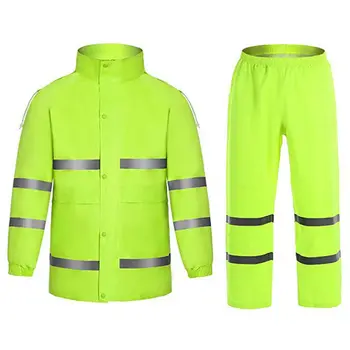 

Raincoat Reusable Raincoat Rain Pants Set Split Single Layer Waterproof Reflective Raincoat Breathable Outdoor Equipment