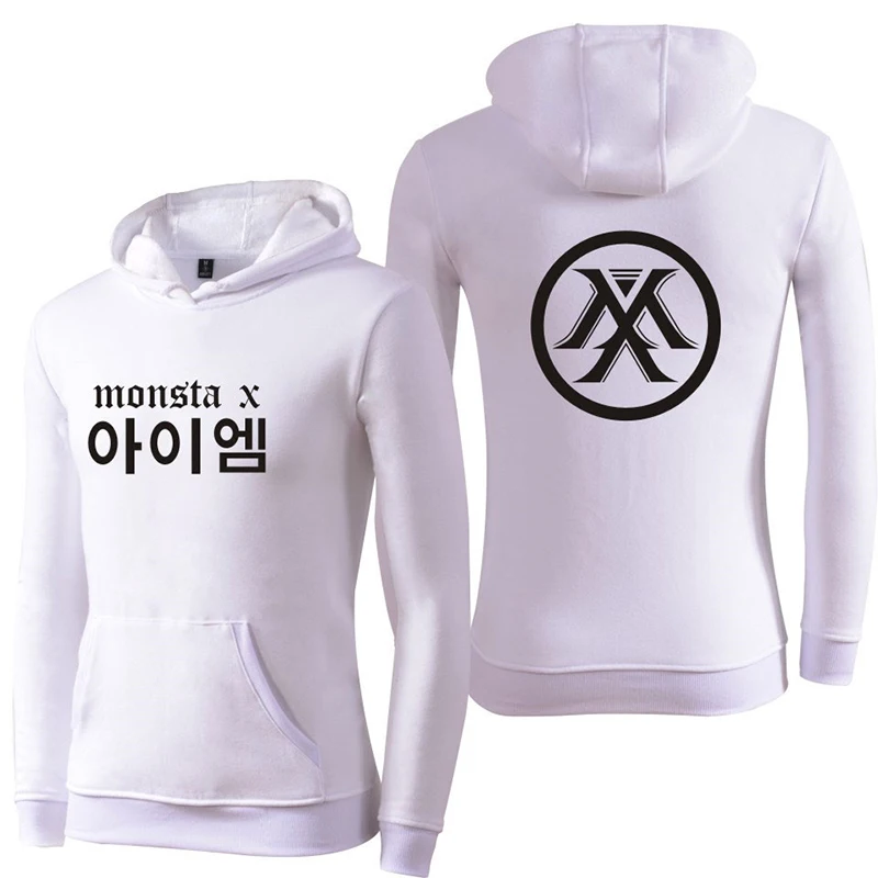 KPOP MONSTA X Shownu I.M Kihyun те же модели мужские и женские толстовки свободные модные дропшиппинг