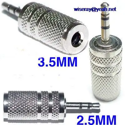 

DHL/EMS 250pcs Metal 2.5 plug to 3.5MM PLUG jack FOR Headphone Conversion plugs-A8