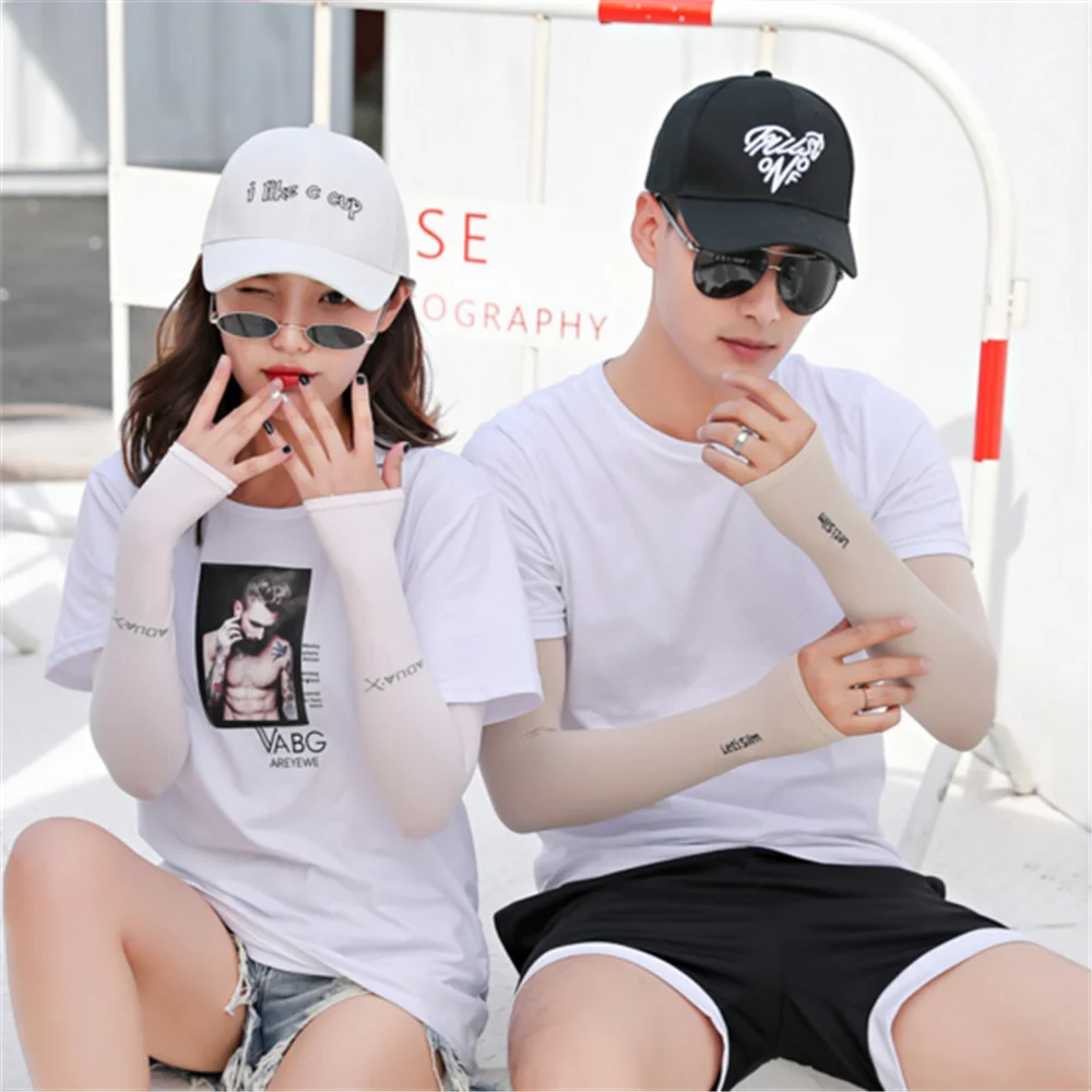 1 Pair Women And Men Sun UV Protection Ice Cooling Arm Cover For Basketball Outdoor Sports