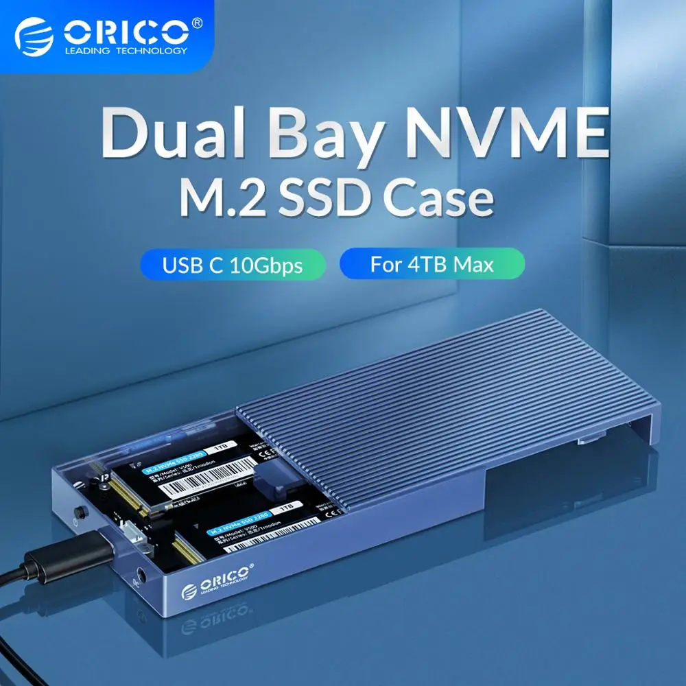 orico-dual-bay-aluminum-m-2-nvme-ssd-enclosure-usb-c-3-1-gen2-10gbps