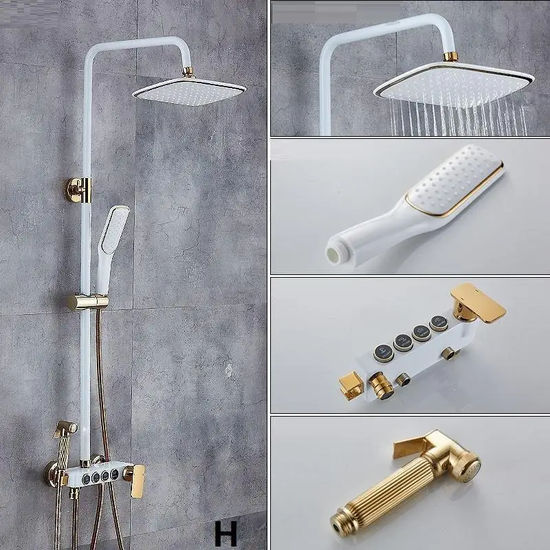 Preto Electronica Dusch система Conjunto Black Douchette Regadera De Douche Ducha Chuveiro Do Banheiro Душевая система для ванной комнаты