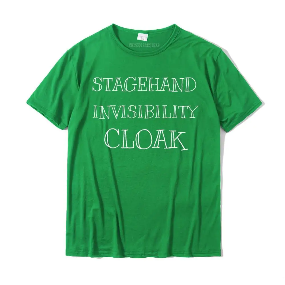 Design Labor Day 100% Cotton Round Neck Tees Short Sleeve Simple Style Clothing Shirt Funky Custom T Shirt Top Quality Stagehand Invisibility Cloak Stage Crew Theatre T-Shirt__MZ14552 green