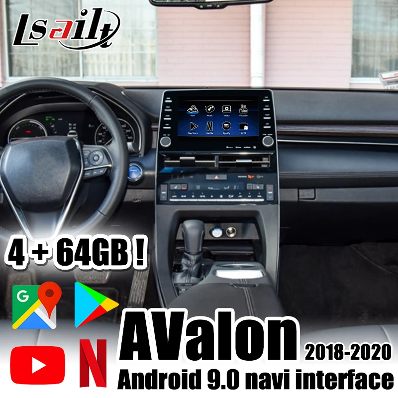 garmin gps for trucks 4GB Lsailt Android 9.0 Multimedia interface for TOYOTA Avalon 2018-2022 CarPlay box with YouTube , Netflix , Android Auto Camry car navigation system