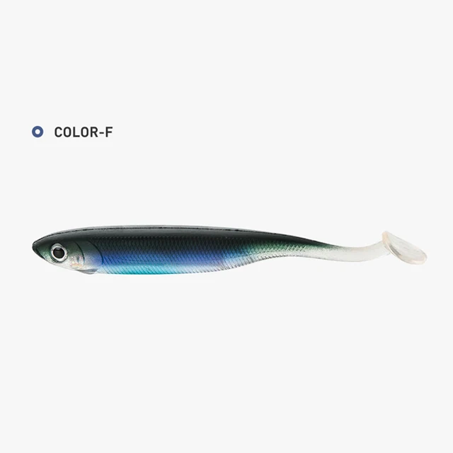 B&U 10cm 12.8cm Fishing Soft Bait T Tail fish artifical bait Fishing Lures Rainbow Color Sequin Swing Fishing Spinner Bait BLACK BLUE