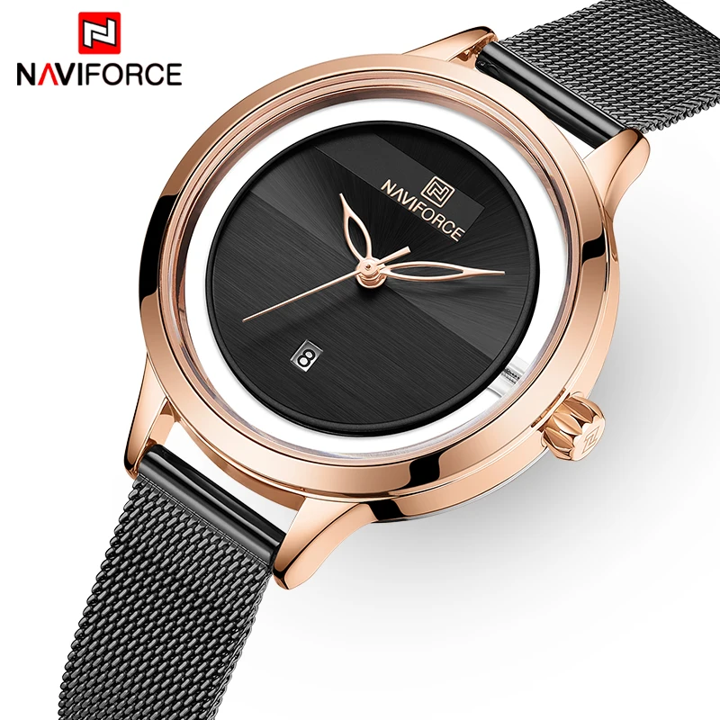 NAVIFORCE часы женские водонепроницаемые Модные кварцевые часы женские наручные часы из нержавеющей стали для девочек Relogio Feminino Montre Femme