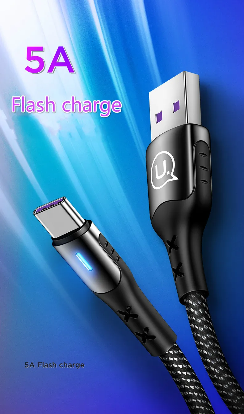 Кабель для быстрой зарядки USB C type C 5A для huawei Lite Pro usb-кабель для зарядки huawei P20 type C кабель для быстрой зарядки type C