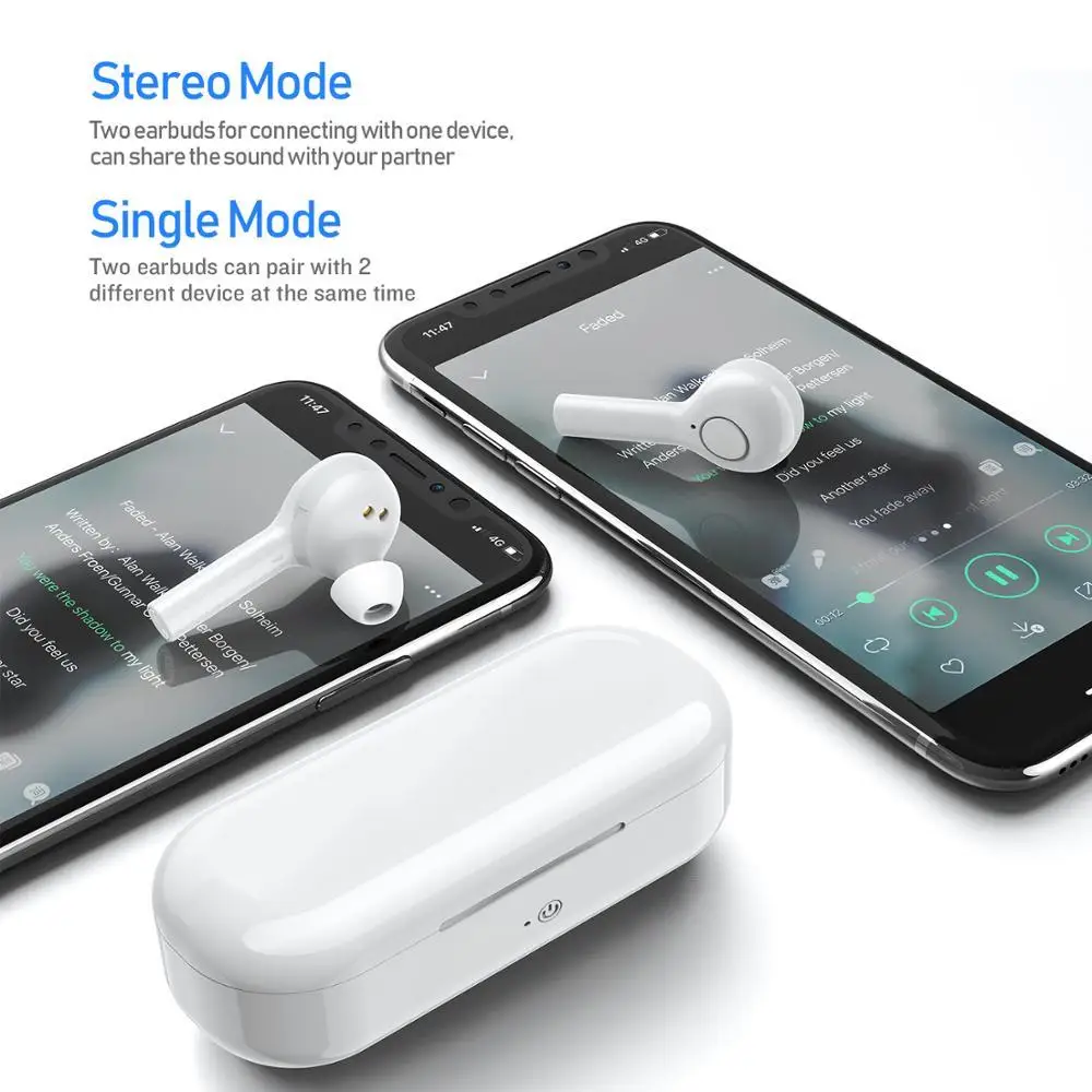 TWS, беспроводные Bluetooth наушники для Xiaomi huawei, мобильные стерео наушники, спортивные наушники с микрофоном, портативная зарядная коробка
