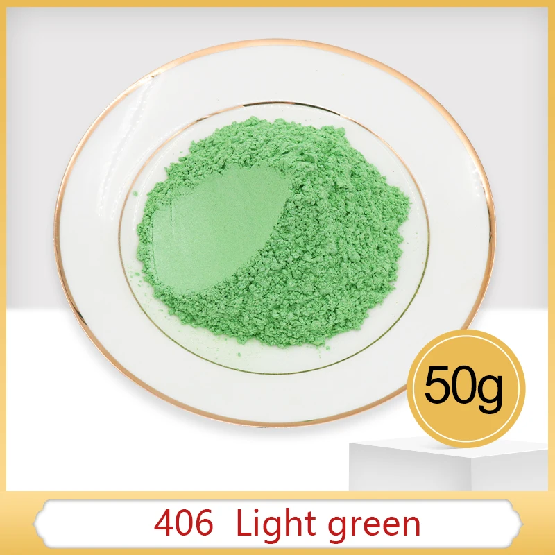 Light Green Pearl Powder Pigment DIY Dye Colorant for Soap Nail Decoration Painting Car Arts Craft 5 | Канцтовары для офиса и