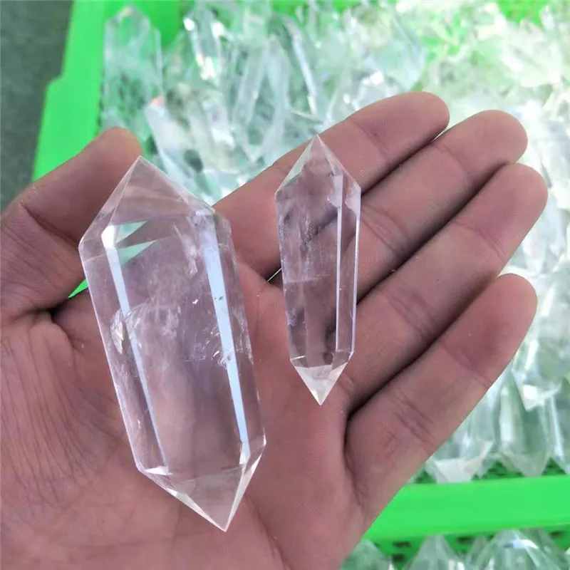1 шт. натуральная лечебная палочка Herkimer прозрачная двойная кварцевая