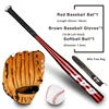 64cm bate de béisbol de los niños adolescente pelota de sóftbol guantes de béisbol Set de béisbol con bolsa bate de la poco bate de softbol 25