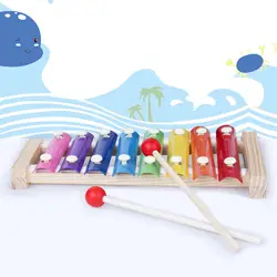 Симпатичные деревянные ручная, ударная Ксилофоны детей детский музыкальный инструмент игрушка для отдыха на день рождения нового года