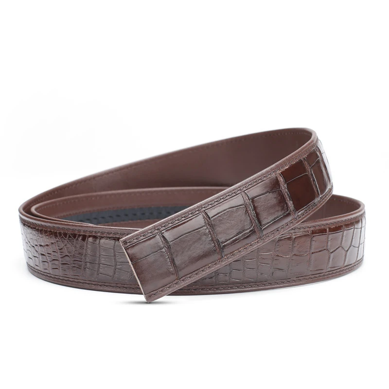 Genuine Original real alligator/crocodile leather Belt Mens width