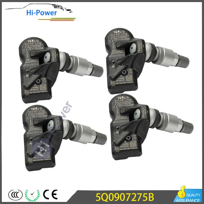 4 шт. 5Q0907275B TPMS монитор давления в шинах/Предупреждение для Audi Volkswagen A3 8V Q7 4M Q5 Q3 A4 A5